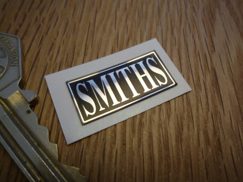 Smiths Black & Foil Oblong Heater Label Sticker. 1".