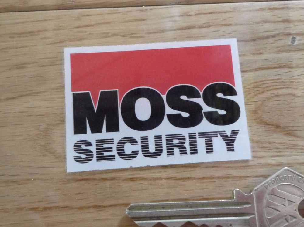 Moss Security Car Window Sticker. 60mm.