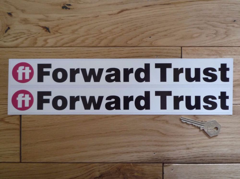 Forward Trust Oblong Stickers. 13.5" Pair.