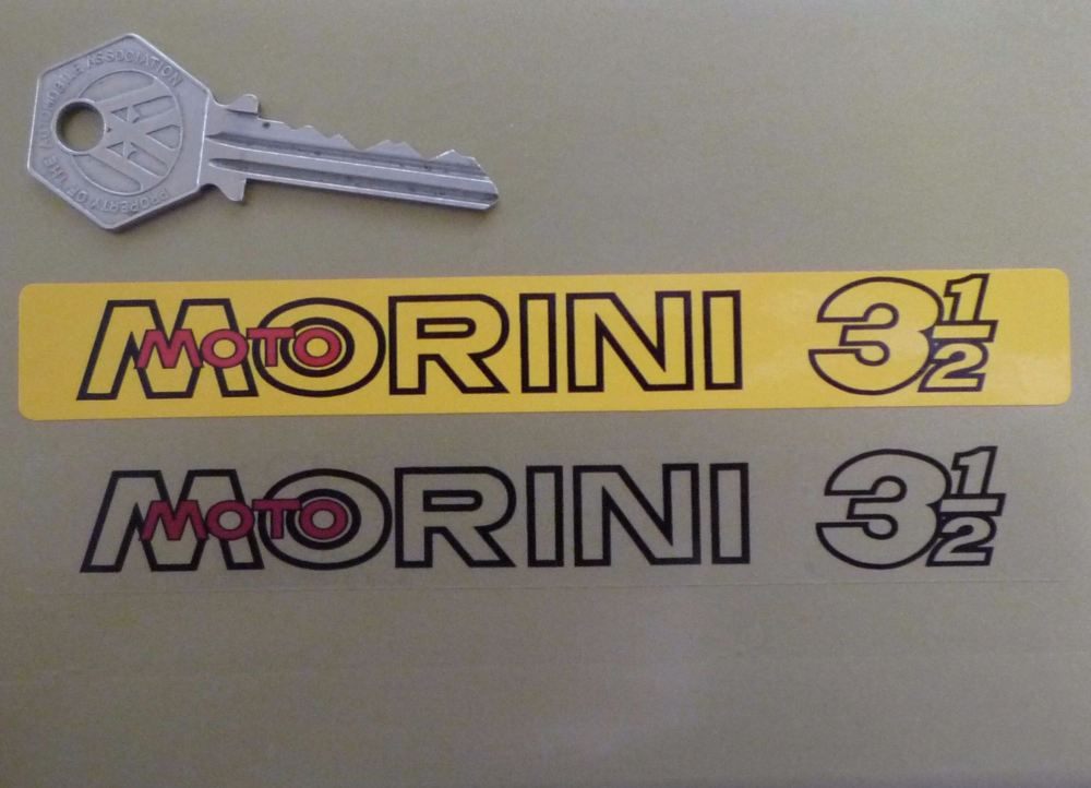 Moto Morini 3 1/2 Number Plate Dealer Logo Cover Sticker. 5.5".