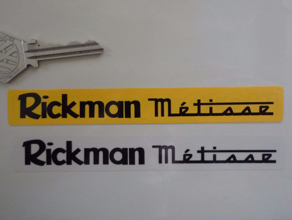 Rickman Metisse Number Plate Dealer Logo Cover Sticker. 5.5".
