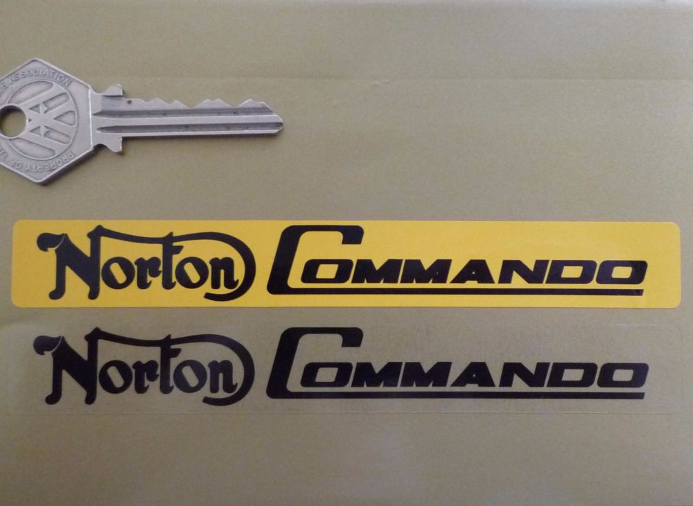 Norton Commando Number Plate Dealer Logo Cover Sticker. 5.5".