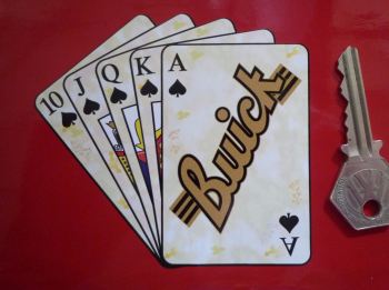 Buick Royal Flush Playing Cards Style Sticker. 4".