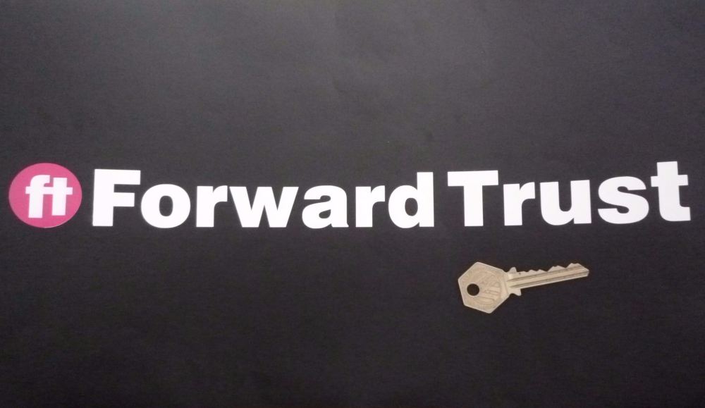 Forward Trust Cut Text Stickers. 13.25" Pair.