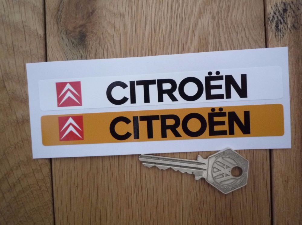 Citroen Number Plate Dealer Logo Cover Stickers. 5.5" Pair.