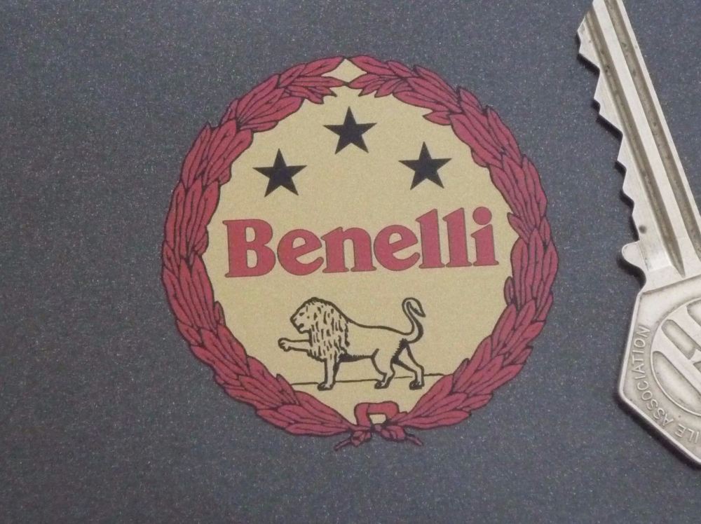 Benelli Red & Gold Style Garland Sticker. 2