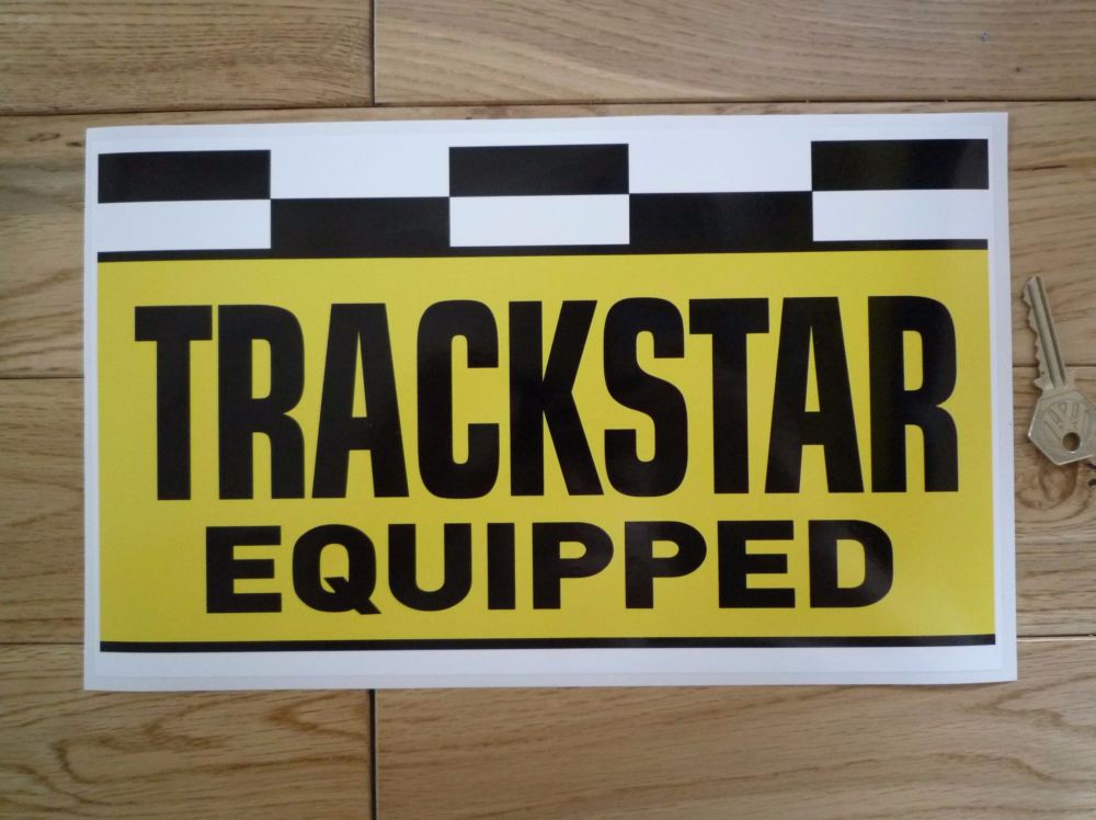 Trackstar Equipped Oblong Stickers. 12".