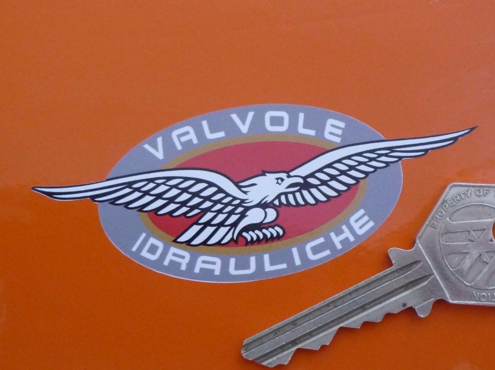 Moto Guzzi Valvole Idrauliche Eagle Sticker. 3.5".