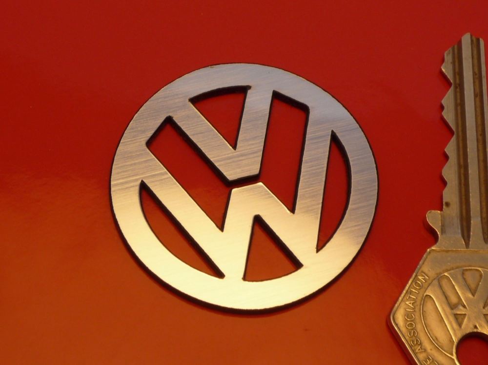 4 x VW Aufkleber Logo aus Glas Große 25mm 30mm 40mm