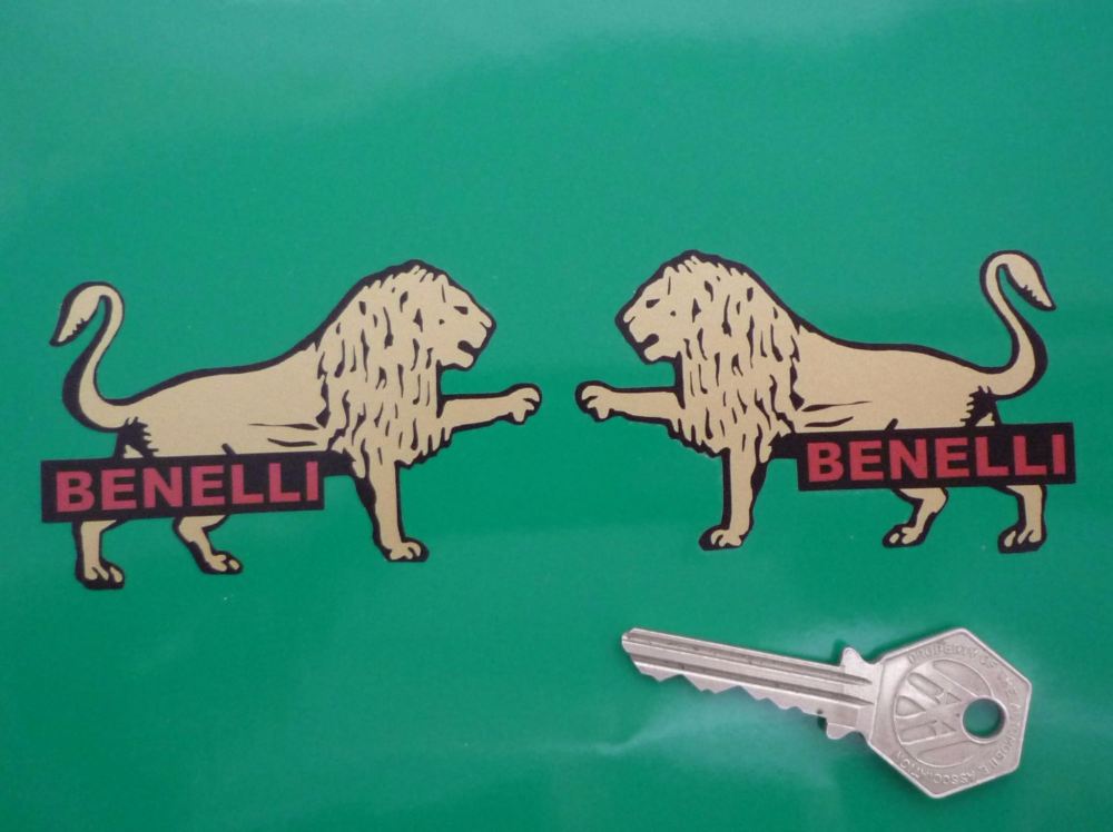 Benelli Gold Lion Stickers. 3