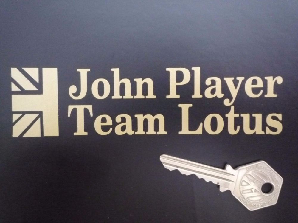 John Player Team Lotus Cut Text Sticker. 5.5".