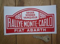 Fiat Abarth 1980 Monte Carlo Rally Winner Sticker. 7".