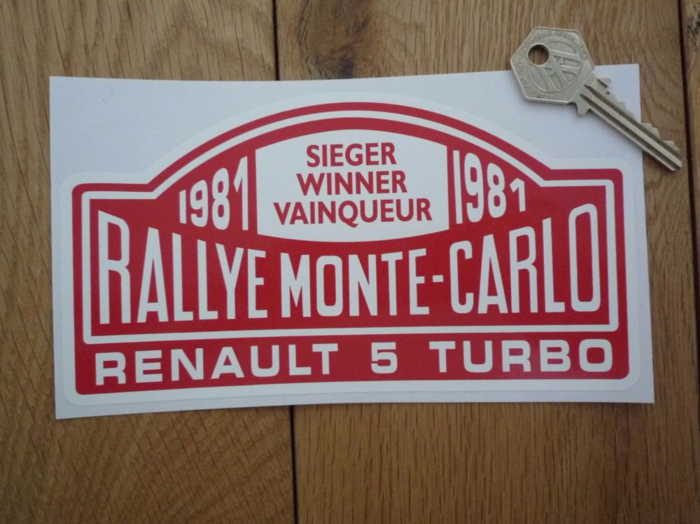 Renault 5 Turbo 1981 Monte Carlo Rally Winner Sticker. 7