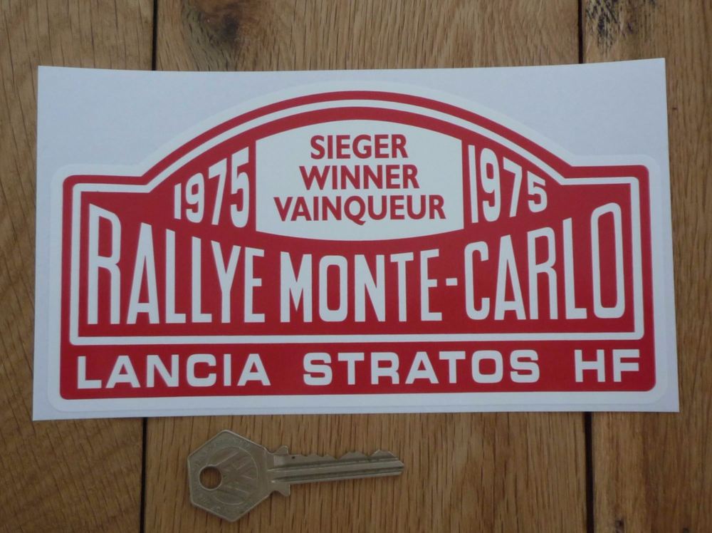 Lancia Stratos HF Monte Carlo Rally Winner Sticker. Various Years. 7