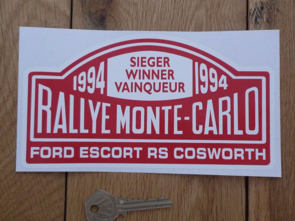Ford Escort RS Cosworth 1994 Monte Carlo Rally Winner Sticker. 7