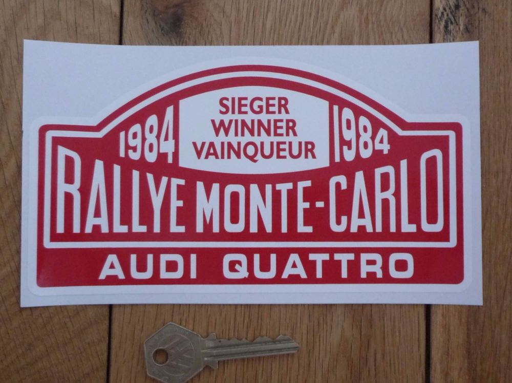 Audi Quattro 1984 Monte Carlo Rally Winner Sticker. 7