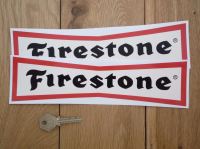Firestone 'Dicky Bow' Red & Off White with Black Letters Stickers. 10
