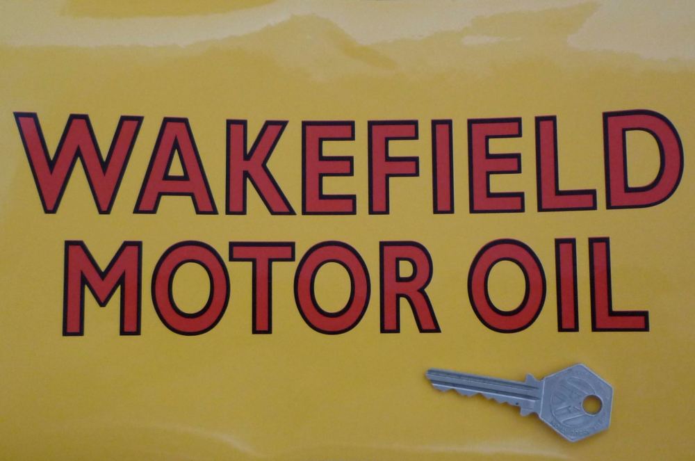 Castrol Wakefield Motor Oil Cut Text with Black Outline Sticker. 9