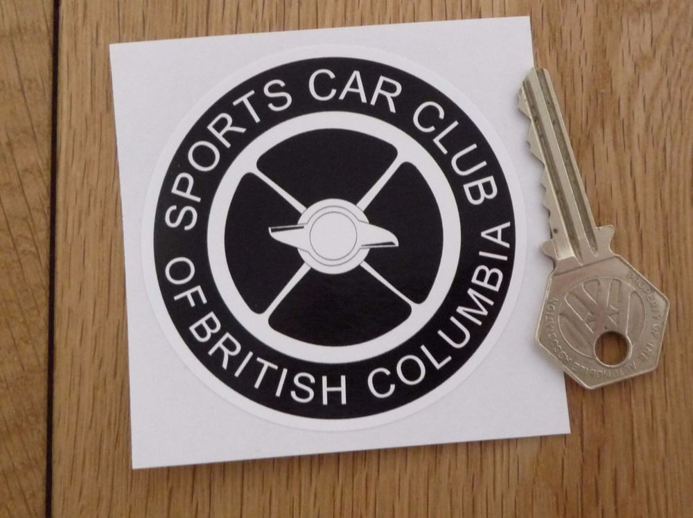 SCCBC Sports Car Club Of British Columbia Sticker. 3