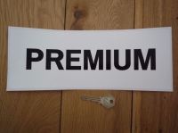 Premium Black & White Oblong Petrol Pump Window Sticker. 11".