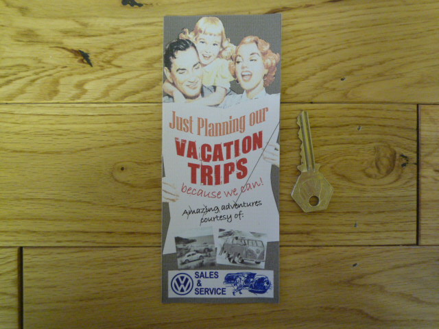 VW Sales & Service Planning Our Vacation Mini Art/Bookmark. BM114.