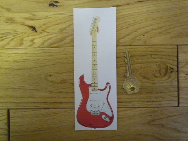 Red Electric Guitar Bookmark/Little Art. BM123.