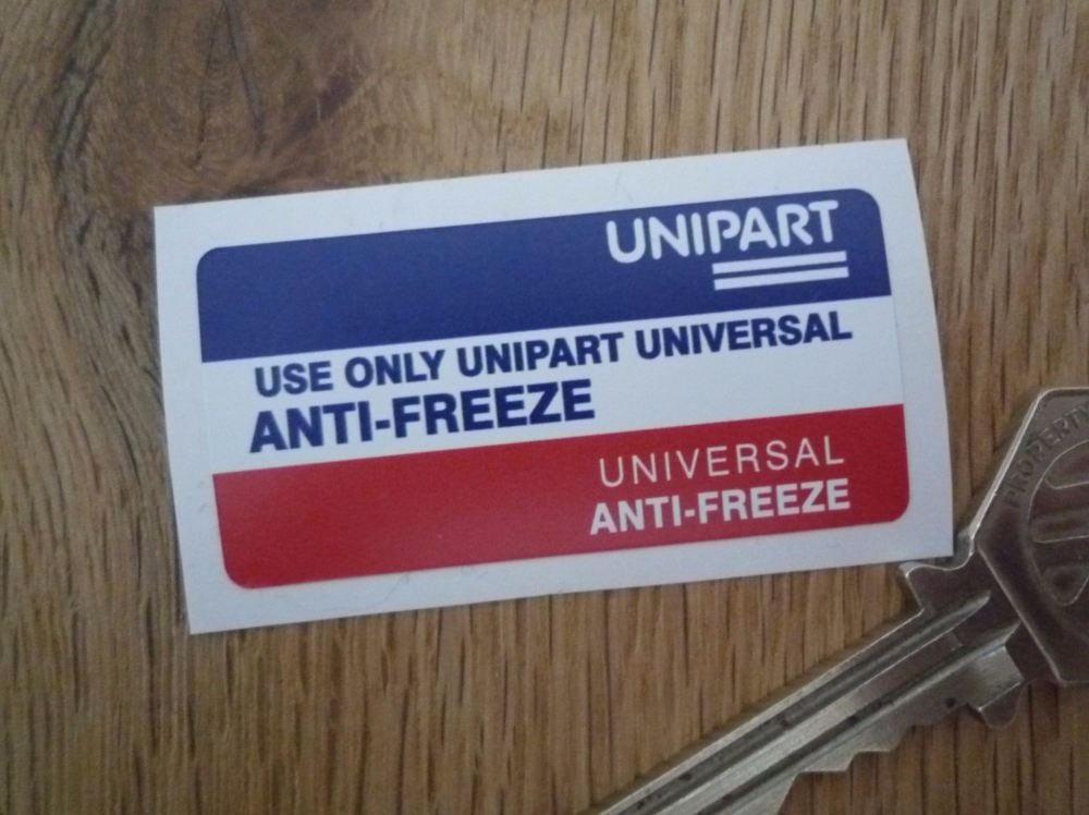 Unipart Universal Anti-Freeze Sticker. 2".