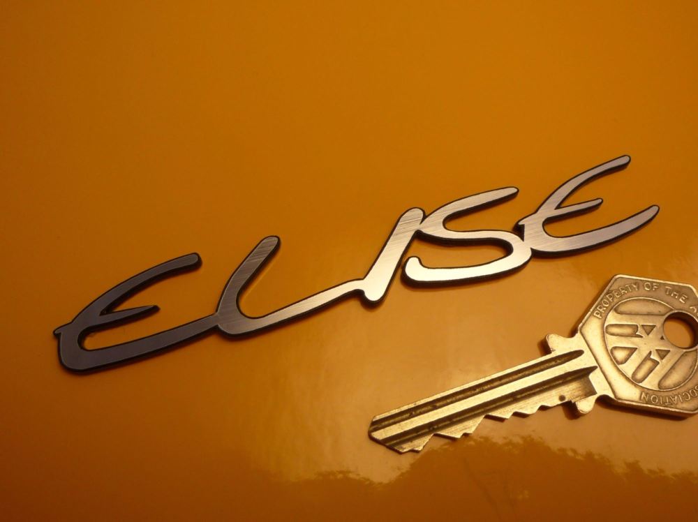 Lotus Elise Script Laser Cut Self Adhesive Car Badge. 4.25".