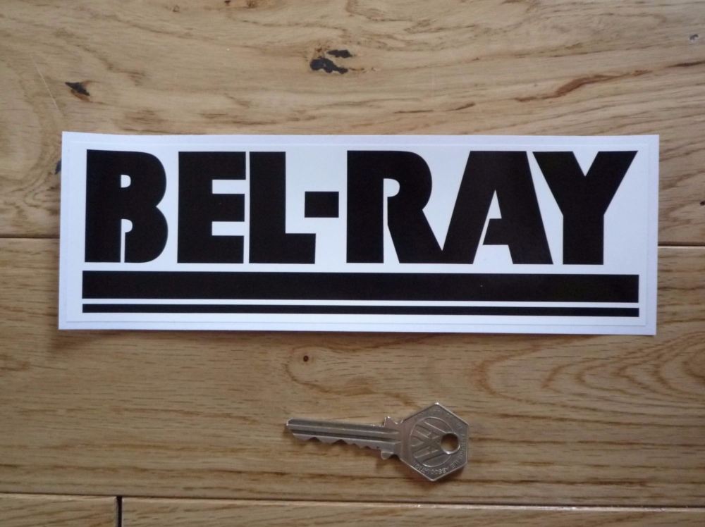 Bel-Ray Black & White Oblong Sticker. 8