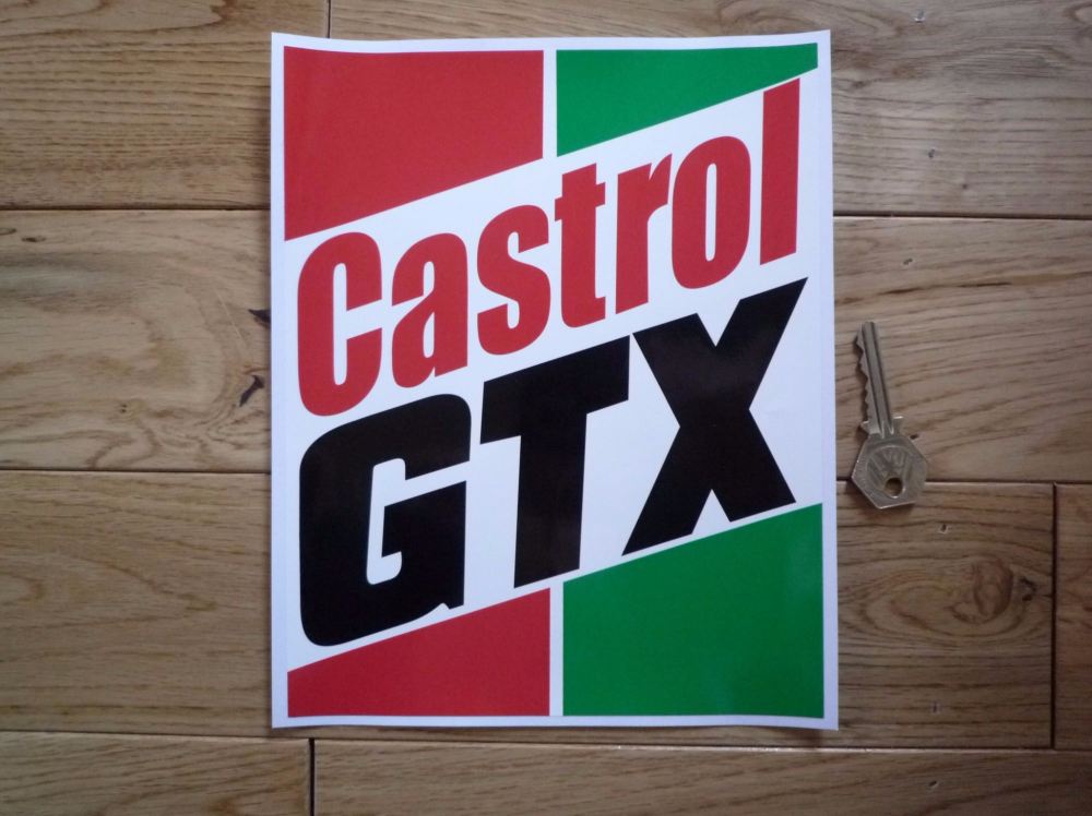 Castrol GTX Oblong Sticker. 9