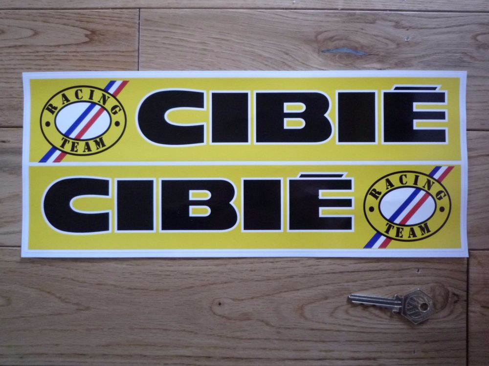 Cibie Racing Team Handed Logo Stickers. 12.5