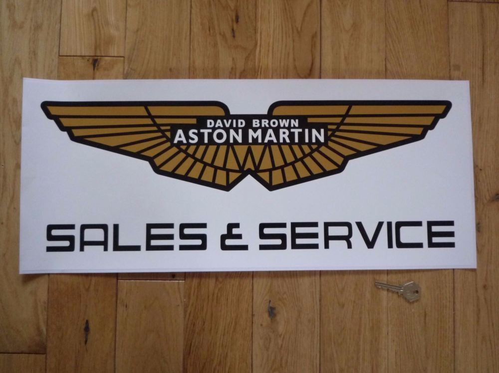 Aston Martin David Brown Sales & Service Sticker. 23.5