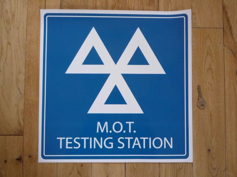 M.O.T. Testing Station Garage or Workshop Sticker. 15.5".