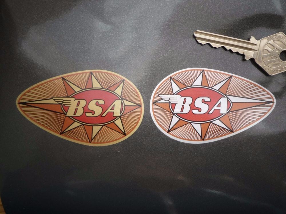 BSA Full Teardrop Stickers. 3", 4", or 6.25" Pair.