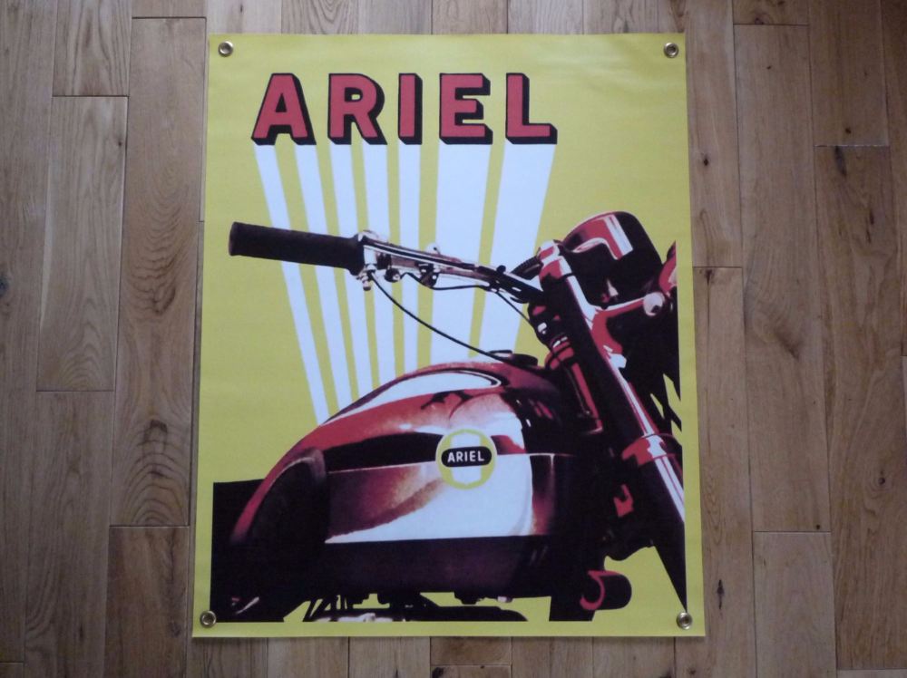 Ariel Sunburst Art Banner. 22" x 27".