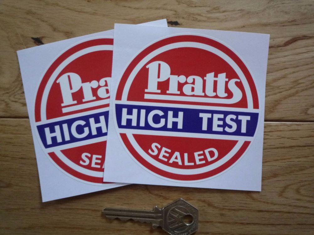 Pratts High Test Sealed Circular Stickers. 4