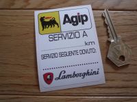 Lamborghini & Agip Servizio A Service Sticker. 3".