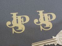 John Player Special JPS Logo Cut Vinyl Stickers. 1.5" Pair.