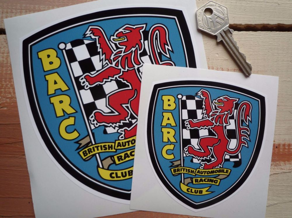 BARC British Automobile Racing Club Shield Sticker. 4" or 6".