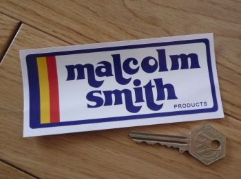 Malcolm Smith Products Rounded Oblong Sticker. 3" or 5".