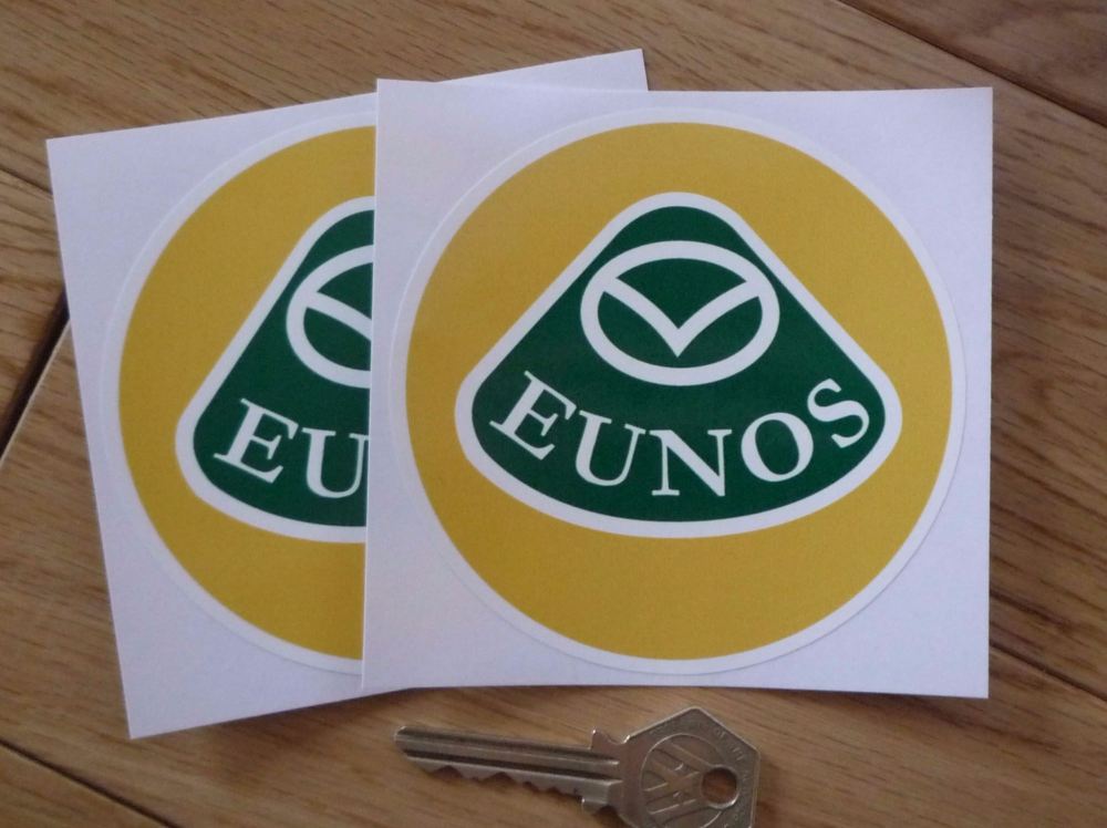 Eunos Mazda Circular Stickers. 4" Pair.