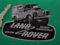 Land Rover Defender & Logo Shaped Sticker. 4".