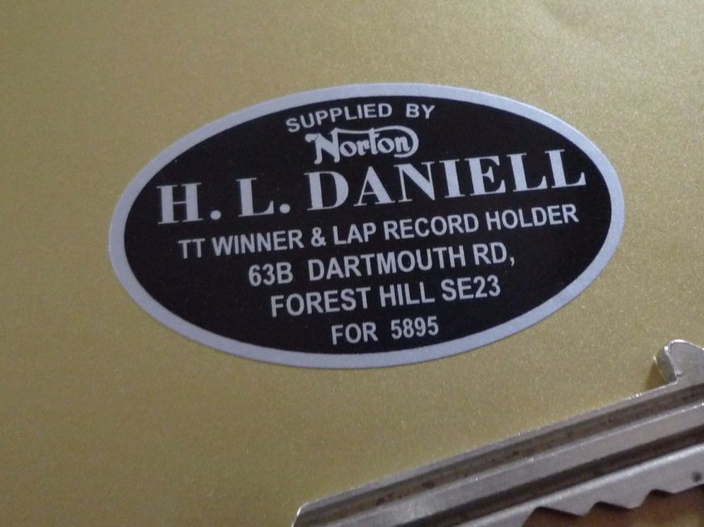 H. L. Daniell Forest Hill Norton Motorcycle Dealers Sticker. 2
