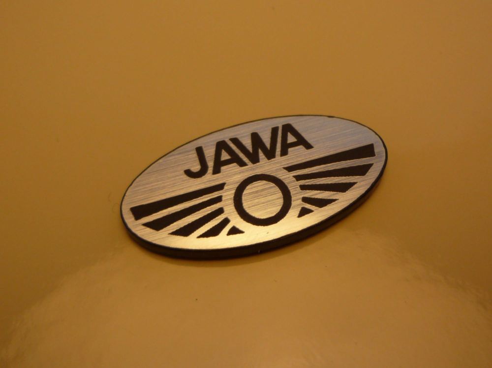 Jawa Oval Logo Style Laser Cut Magnet. 1.25"