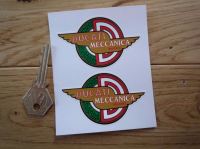 Ducati Meccanica Bologna Thinner Style Winged Stickers. 3