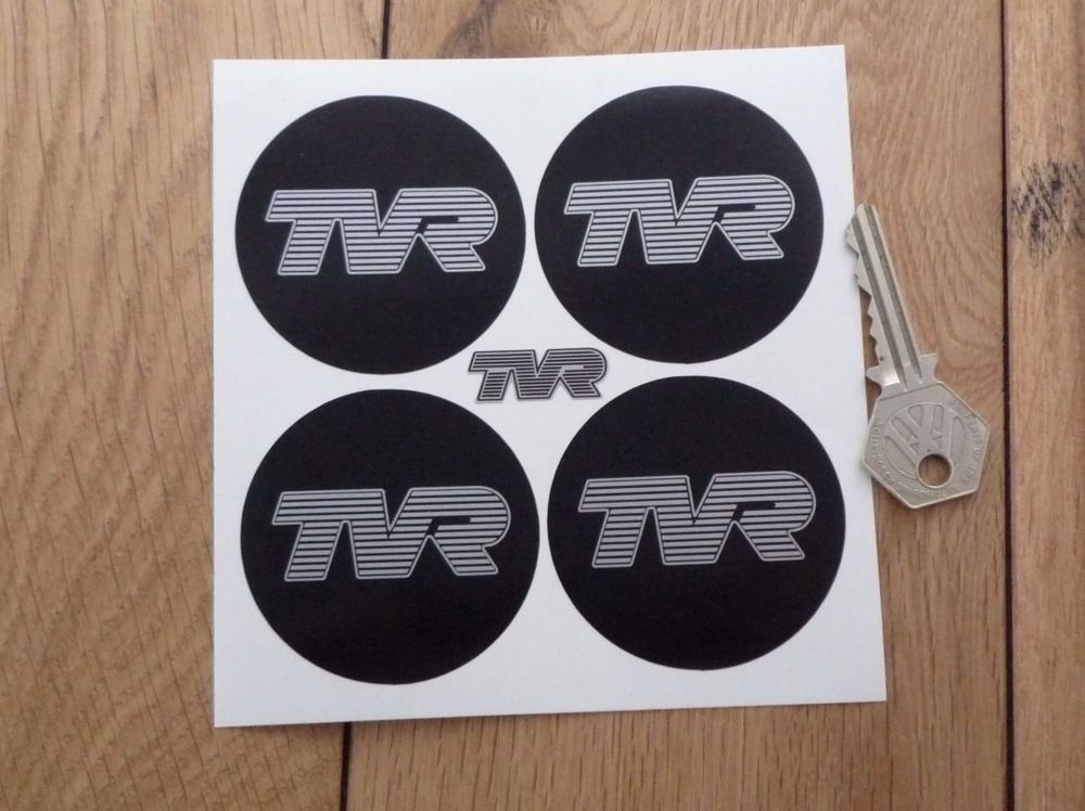 TVR Black to Edge style Wheel Centre Stickers - Various Sizes