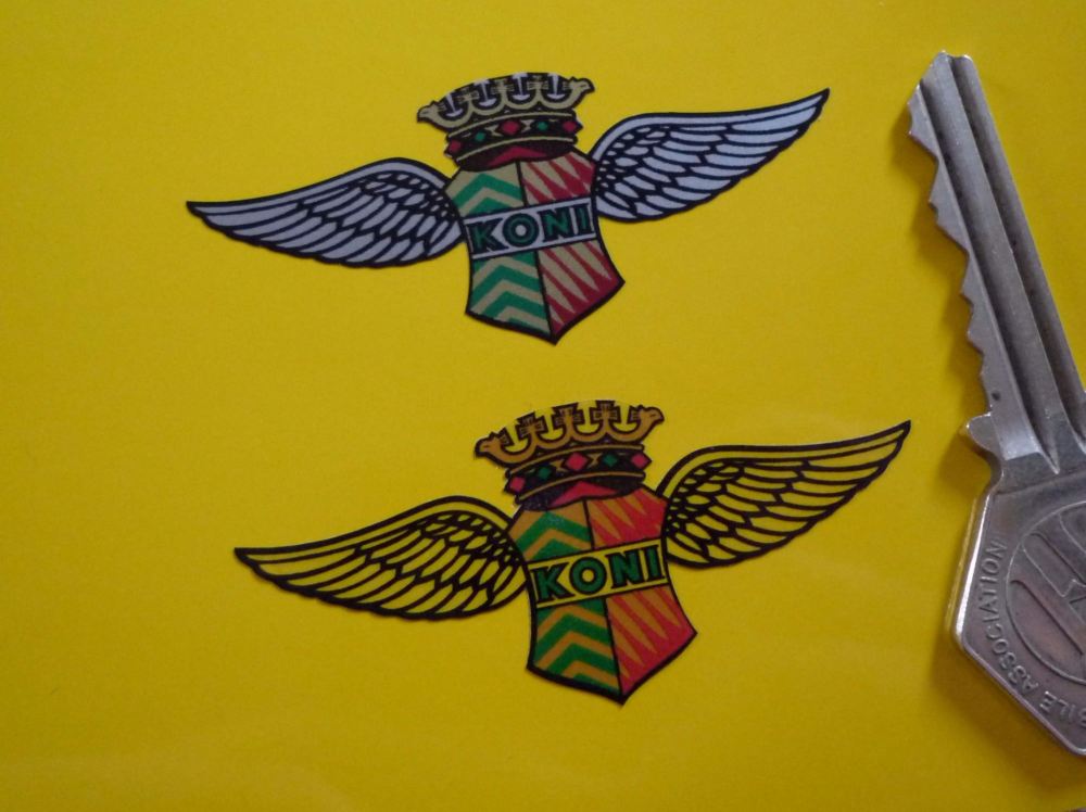 Koni 'King Wings' Shaped Stickers. Set of 4. 1.5" or 2.5".