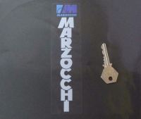 Marzocchi White & Blue on Clear Fork Slider Stickers. 5" or 7" Pair.