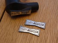 MV Agusta Champion Spark Plug HT Cap Cover Badges. 29mm Pair.