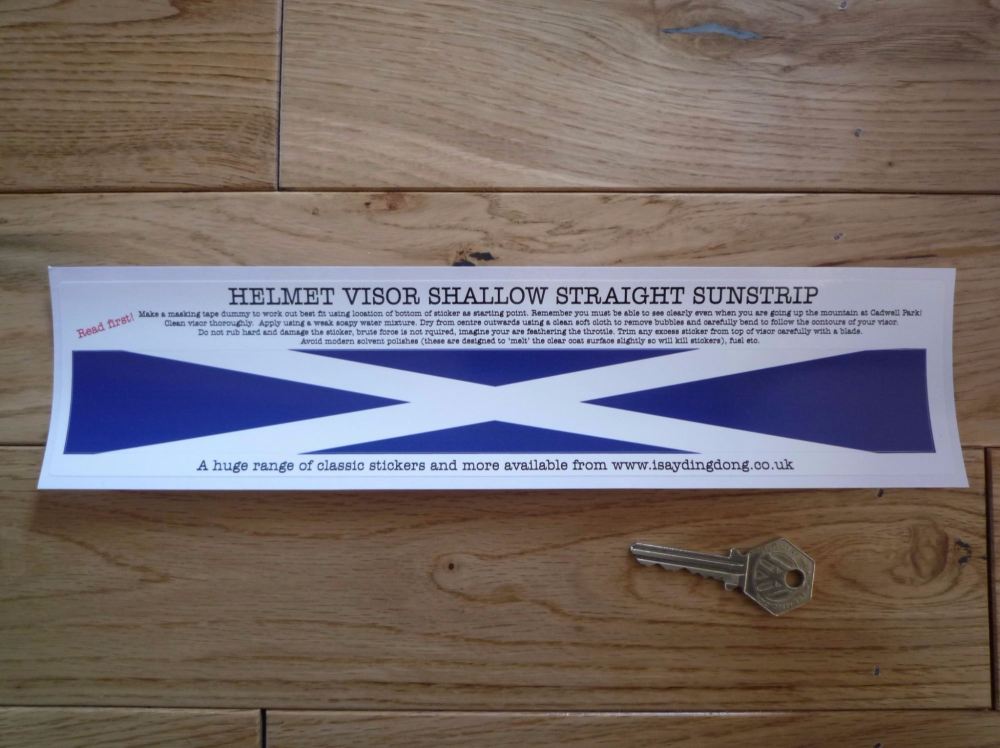 Scotland Saltire Flag Helmet Visor Straight Sunstrip Sticker. 12